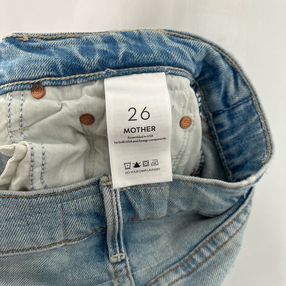 Mother Denim The Trickster Ankle Straight Leg Jean in An Icy Confession Size 26 - Picture 10 of 14